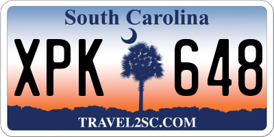 SC license plate XPK648