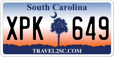 SC license plate XPK649