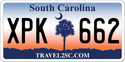 SC license plate XPK662