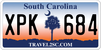 SC license plate XPK684