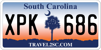 SC license plate XPK686