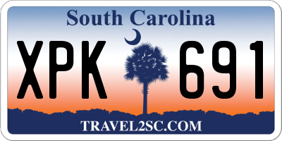 SC license plate XPK691