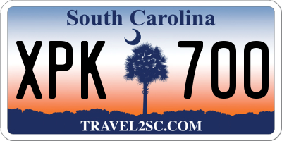 SC license plate XPK700