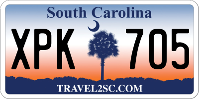 SC license plate XPK705