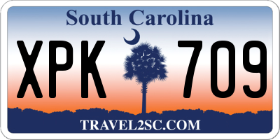 SC license plate XPK709