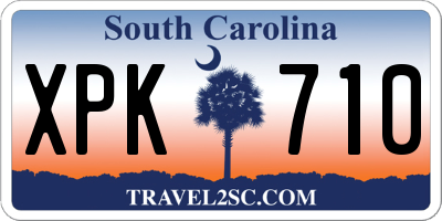 SC license plate XPK710