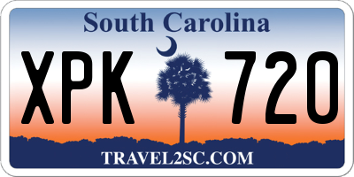 SC license plate XPK720