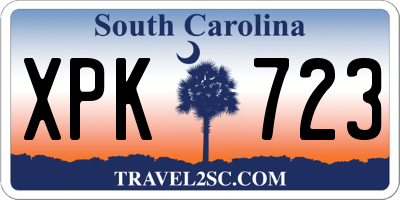SC license plate XPK723