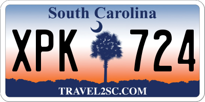 SC license plate XPK724