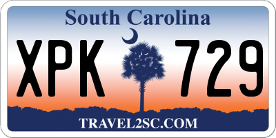 SC license plate XPK729