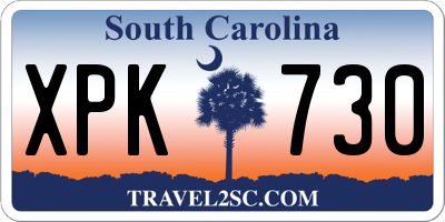 SC license plate XPK730