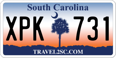 SC license plate XPK731