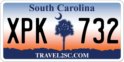 SC license plate XPK732