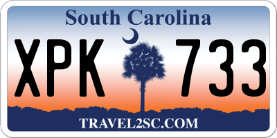 SC license plate XPK733