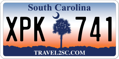 SC license plate XPK741