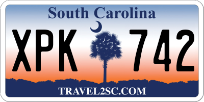SC license plate XPK742