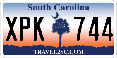 SC license plate XPK744