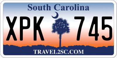 SC license plate XPK745