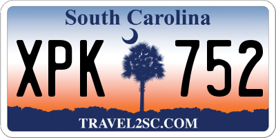 SC license plate XPK752