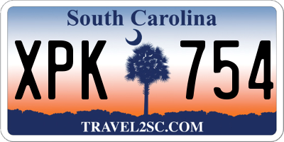 SC license plate XPK754