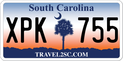 SC license plate XPK755