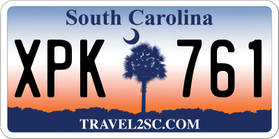 SC license plate XPK761