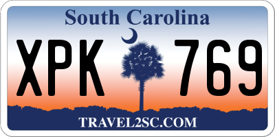 SC license plate XPK769