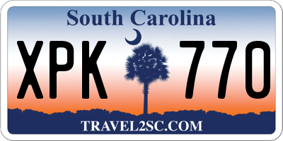 SC license plate XPK770