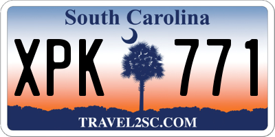 SC license plate XPK771