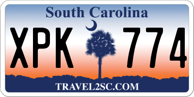SC license plate XPK774