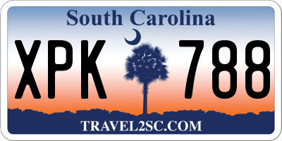 SC license plate XPK788