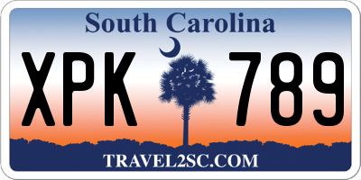 SC license plate XPK789