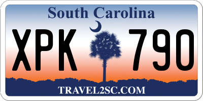 SC license plate XPK790