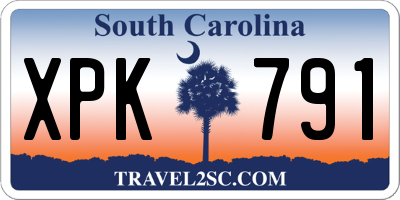 SC license plate XPK791