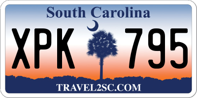 SC license plate XPK795