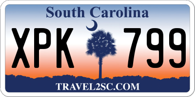 SC license plate XPK799