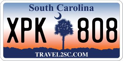 SC license plate XPK808