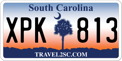 SC license plate XPK813