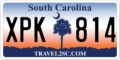 SC license plate XPK814