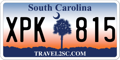 SC license plate XPK815