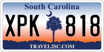 SC license plate XPK818