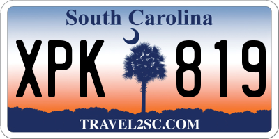 SC license plate XPK819