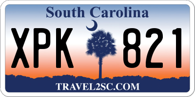 SC license plate XPK821
