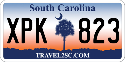 SC license plate XPK823