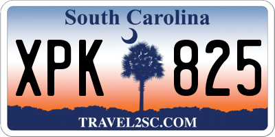 SC license plate XPK825