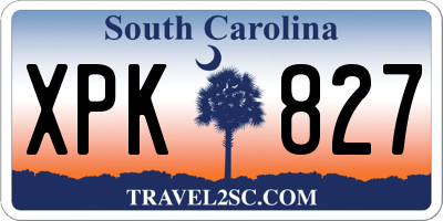 SC license plate XPK827