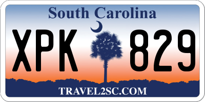 SC license plate XPK829