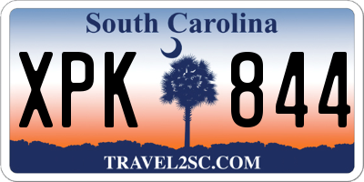 SC license plate XPK844