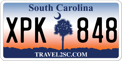 SC license plate XPK848
