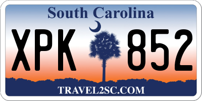 SC license plate XPK852